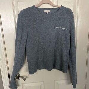 Favorite Daughter Blue Cashmere Sweater